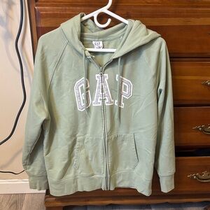 GAP Sage Green Zip-Up Hoodie